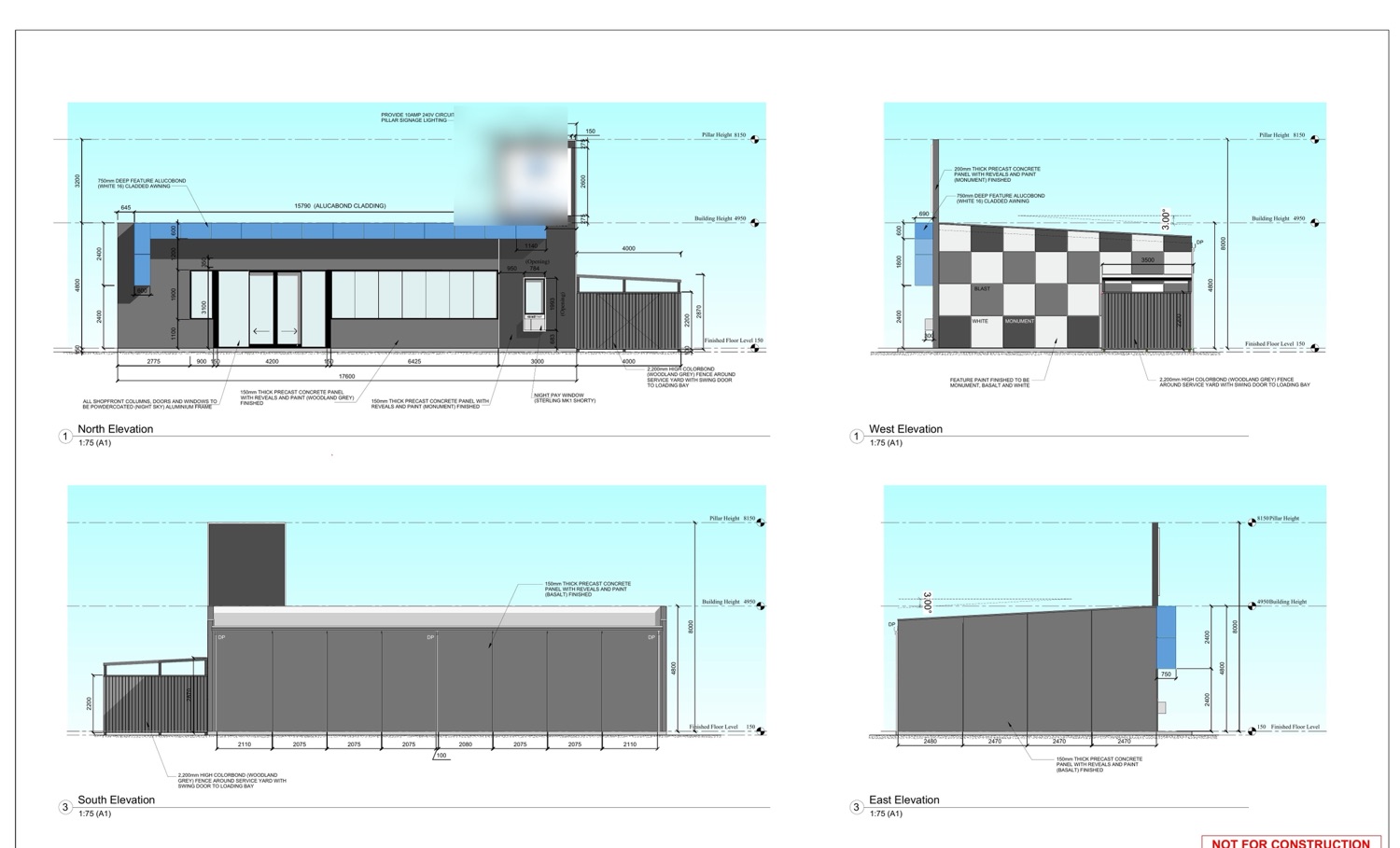 Elevations from a Sydney Plans DA set